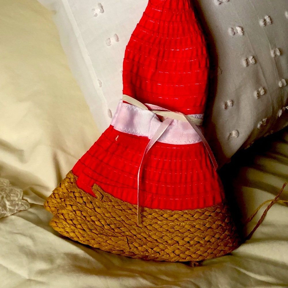 HAT FLOPPY SUNHAT RED/brown NWT
